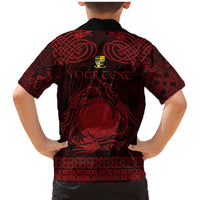 Personalized Brecknockshire Sir Frycheiniog Family Matching Mermaid Dress and Hawaiian Shirt Red Brecon Beacons Mountain Celtic-inspired - Wonder Print Shop