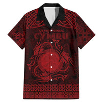 Personalized Brecknockshire Sir Frycheiniog Family Matching Mermaid Dress and Hawaiian Shirt Red Brecon Beacons Mountain Celtic-inspired - Wonder Print Shop
