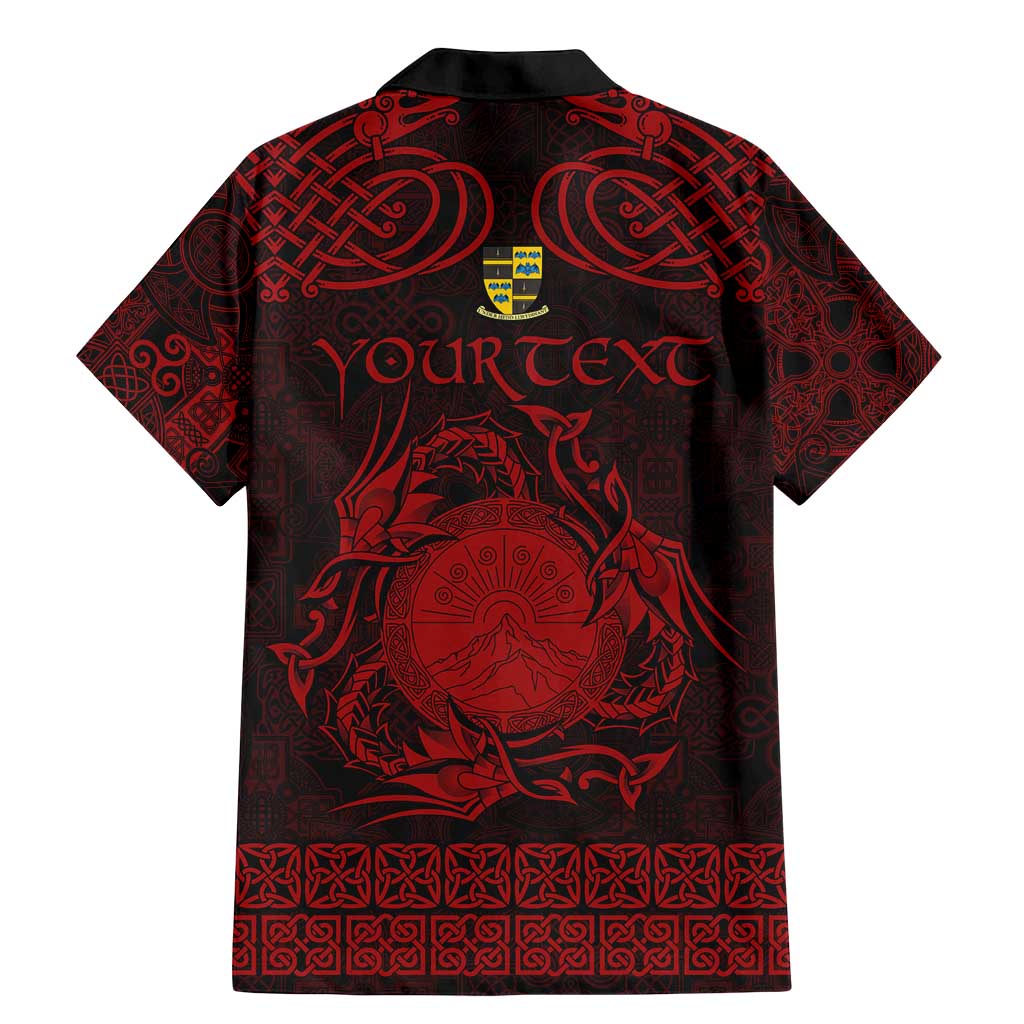 Personalized Brecknockshire Sir Frycheiniog Family Matching Mermaid Dress and Hawaiian Shirt Red Brecon Beacons Mountain Celtic-inspired - Wonder Print Shop
