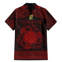 Personalized Brecknockshire Sir Frycheiniog Family Matching Mermaid Dress and Hawaiian Shirt Red Brecon Beacons Mountain Celtic-inspired - Wonder Print Shop