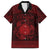 Personalized Brecknockshire Sir Frycheiniog Family Matching Off The Shoulder Long Sleeve Dress and Hawaiian Shirt Red Brecon Beacons Mountain Celtic-inspired - Wonder Print Shop