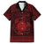 Personalized Brecknockshire Sir Frycheiniog Family Matching Off Shoulder Maxi Dress and Hawaiian Shirt Red Brecon Beacons Mountain Celtic-inspired - Wonder Print Shop