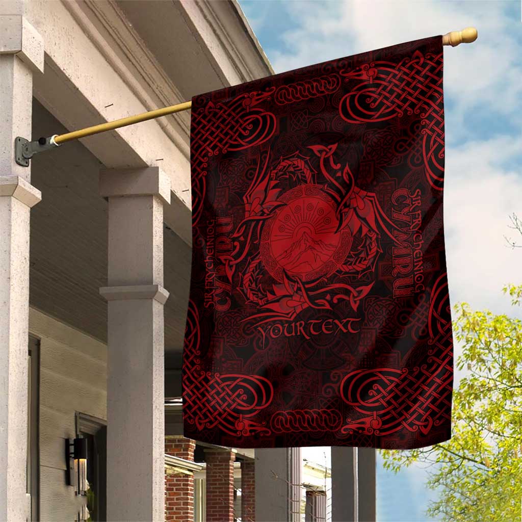 Personalized Brecknockshire Sir Frycheiniog Garden Flag Red Brecon Beacons Mountain Celtic-inspired - Wonder Print Shop