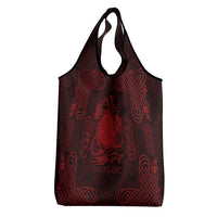 Personalized Brecknockshire Sir Frycheiniog Grocery Bag Red Brecon Beacons Mountain Celtic-inspired - Wonder Print Shop