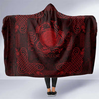 Personalized Brecknockshire Sir Frycheiniog Hooded Blanket Red Brecon Beacons Mountain Celtic-inspired - Wonder Print Shop