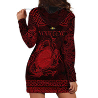 Personalized Brecknockshire Sir Frycheiniog Hoodie Dress Red Brecon Beacons Mountain Celtic-inspired - Wonder Print Shop