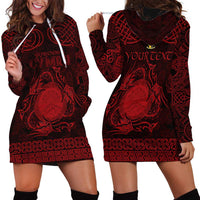 Personalized Brecknockshire Sir Frycheiniog Hoodie Dress Red Brecon Beacons Mountain Celtic-inspired - Wonder Print Shop