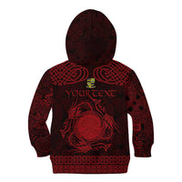 Personalized Brecknockshire Sir Frycheiniog Kid Hoodie Red Brecon Beacons Mountain Celtic-inspired - Wonder Print Shop