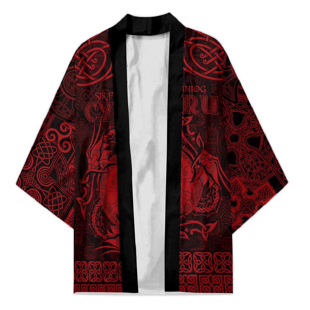 Personalized Brecknockshire Sir Frycheiniog Kimono Red Brecon Beacons Mountain Celtic-inspired - Wonder Print Shop