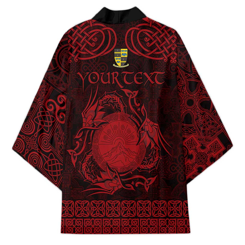 Personalized Brecknockshire Sir Frycheiniog Kimono Red Brecon Beacons Mountain Celtic-inspired - Wonder Print Shop