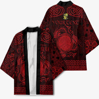 Personalized Brecknockshire Sir Frycheiniog Kimono Red Brecon Beacons Mountain Celtic-inspired - Wonder Print Shop