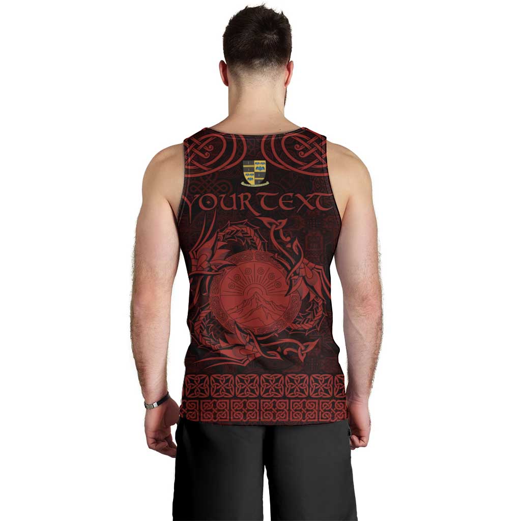 Personalized Brecknockshire Sir Frycheiniog Men Tank Top Red Brecon Beacons Mountain Celtic-inspired - Wonder Print Shop