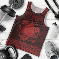 Personalized Brecknockshire Sir Frycheiniog Men Tank Top Red Brecon Beacons Mountain Celtic-inspired - Wonder Print Shop