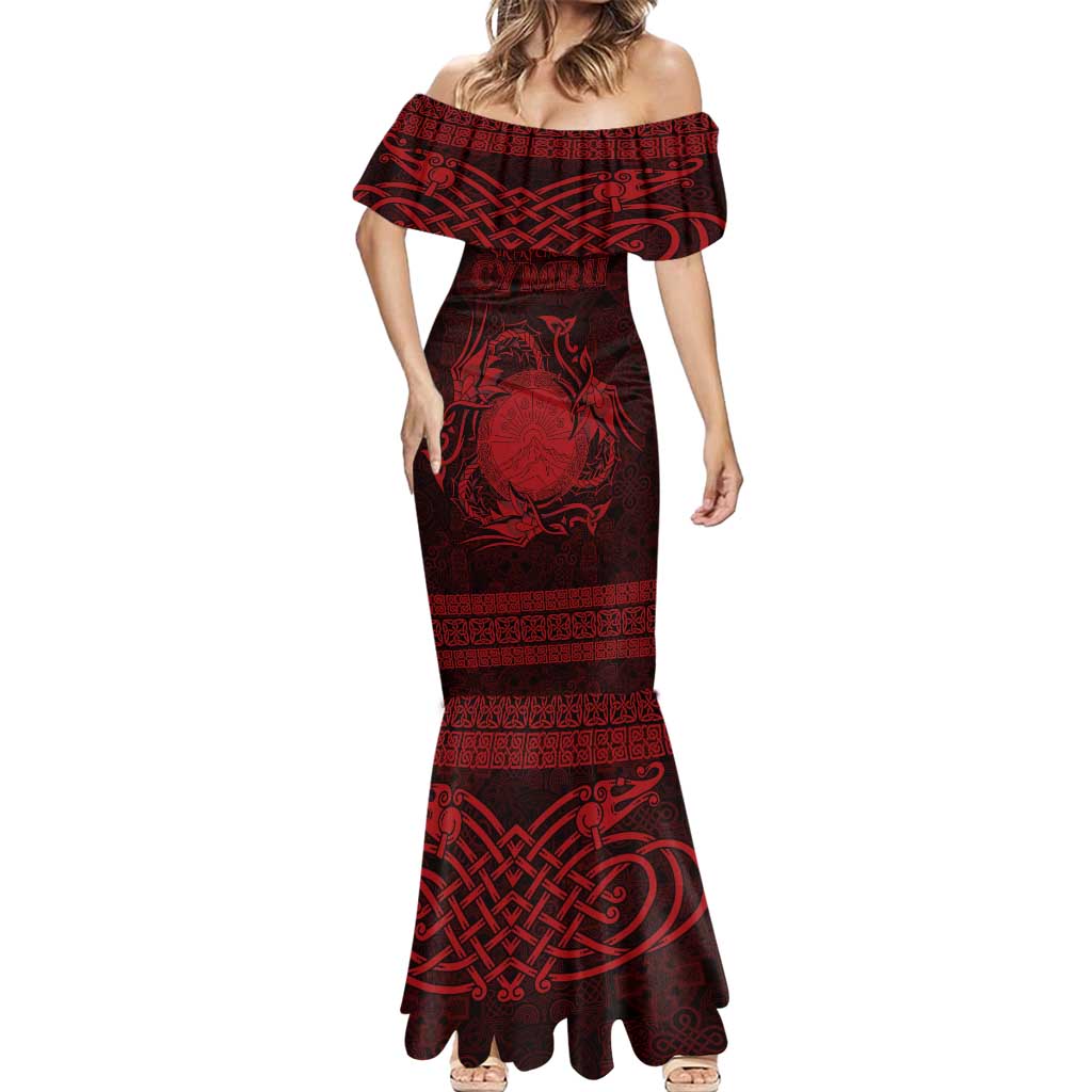 Personalized Brecknockshire Sir Frycheiniog Mermaid Dress Red Brecon Beacons Mountain Celtic-inspired - Wonder Print Shop