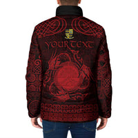 Personalized Brecknockshire Sir Frycheiniog Padded Jacket Red Brecon Beacons Mountain Celtic-inspired - Wonder Print Shop