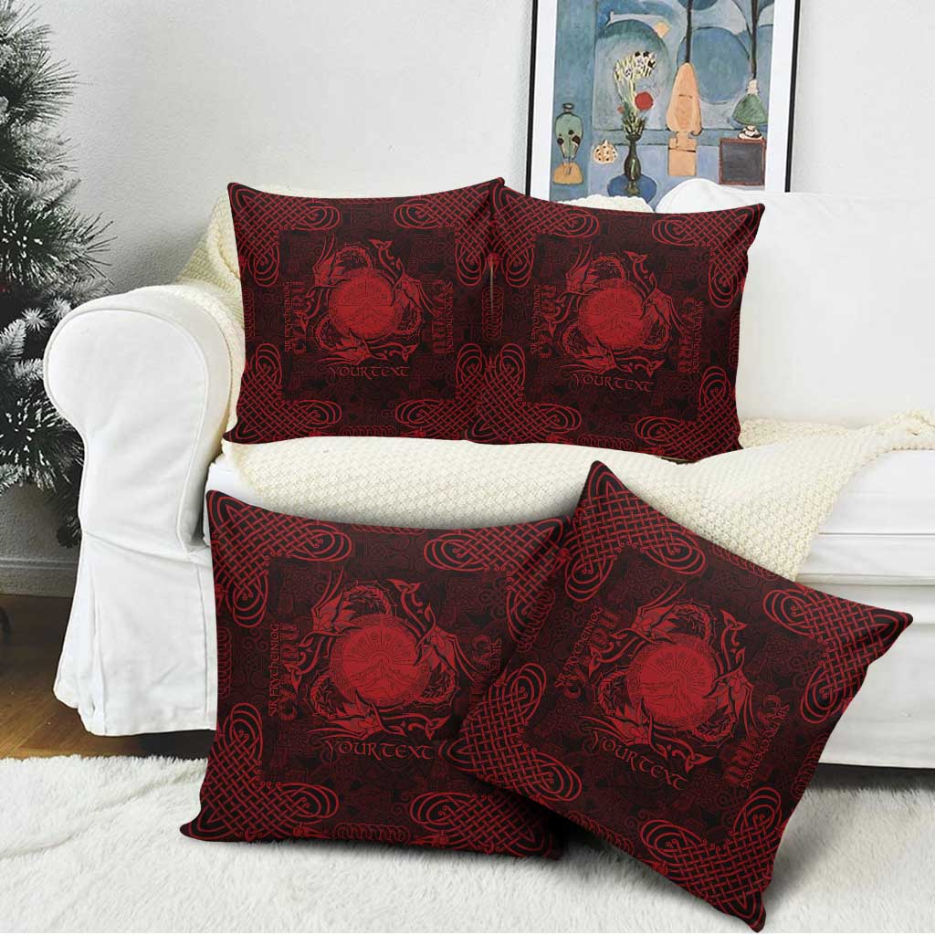 Personalized Brecknockshire Sir Frycheiniog Pillow Cover Red Brecon Beacons Mountain Celtic-inspired - Wonder Print Shop