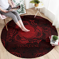 Personalized Brecknockshire Sir Frycheiniog Round Carpet Red Brecon Beacons Mountain Celtic-inspired - Wonder Print Shop