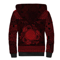 Personalized Brecknockshire Sir Frycheiniog Sherpa Hoodie Red Brecon Beacons Mountain Celtic-inspired - Wonder Print Shop