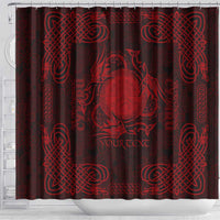 Personalized Brecknockshire Sir Frycheiniog Shower Curtain Red Brecon Beacons Mountain Celtic-inspired - Wonder Print Shop