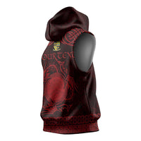 Personalized Brecknockshire Sir Frycheiniog Sleeveless Hoodie Red Brecon Beacons Mountain Celtic-inspired - Wonder Print Shop