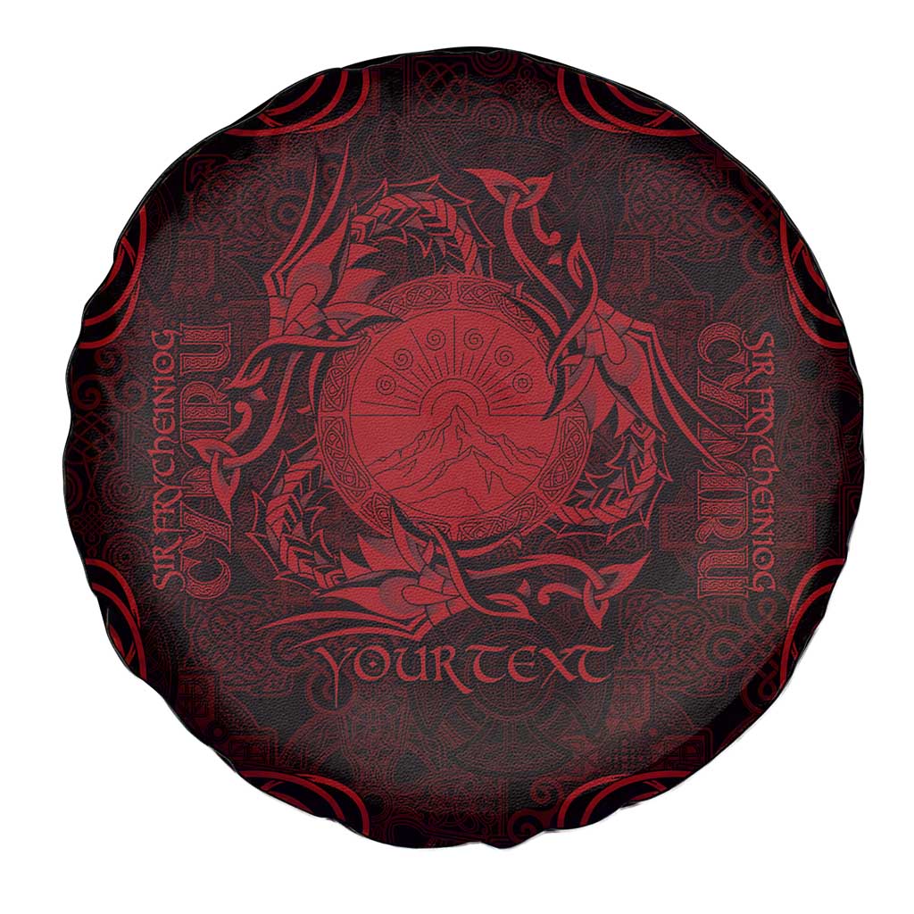 Personalized Brecknockshire Sir Frycheiniog Spare Tire Cover Red Brecon Beacons Mountain Celtic-inspired - Wonder Print Shop