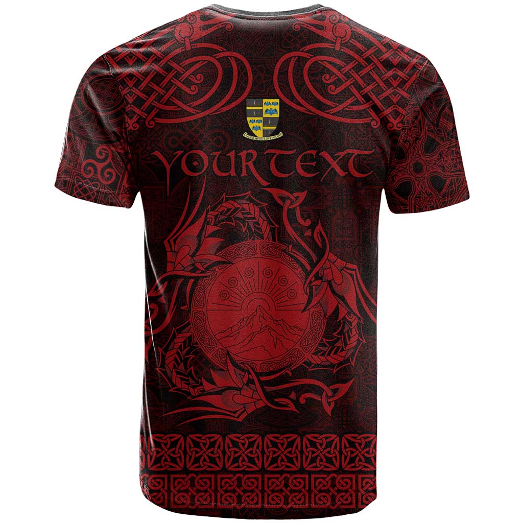 Personalized Brecknockshire Sir Frycheiniog T Shirt Red Brecon Beacons Mountain Celtic-inspired - Wonder Print Shop