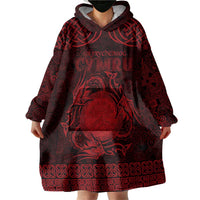 Personalized Brecknockshire Sir Frycheiniog Wearable Blanket Hoodie Red Brecon Beacons Mountain Celtic-inspired - Wonder Print Shop