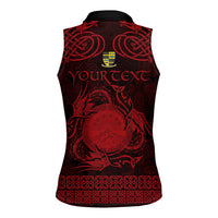 Personalized Brecknockshire Sir Frycheiniog Women Sleeveless Polo Shirt Red Brecon Beacons Mountain Celtic-inspired - Wonder Print Shop