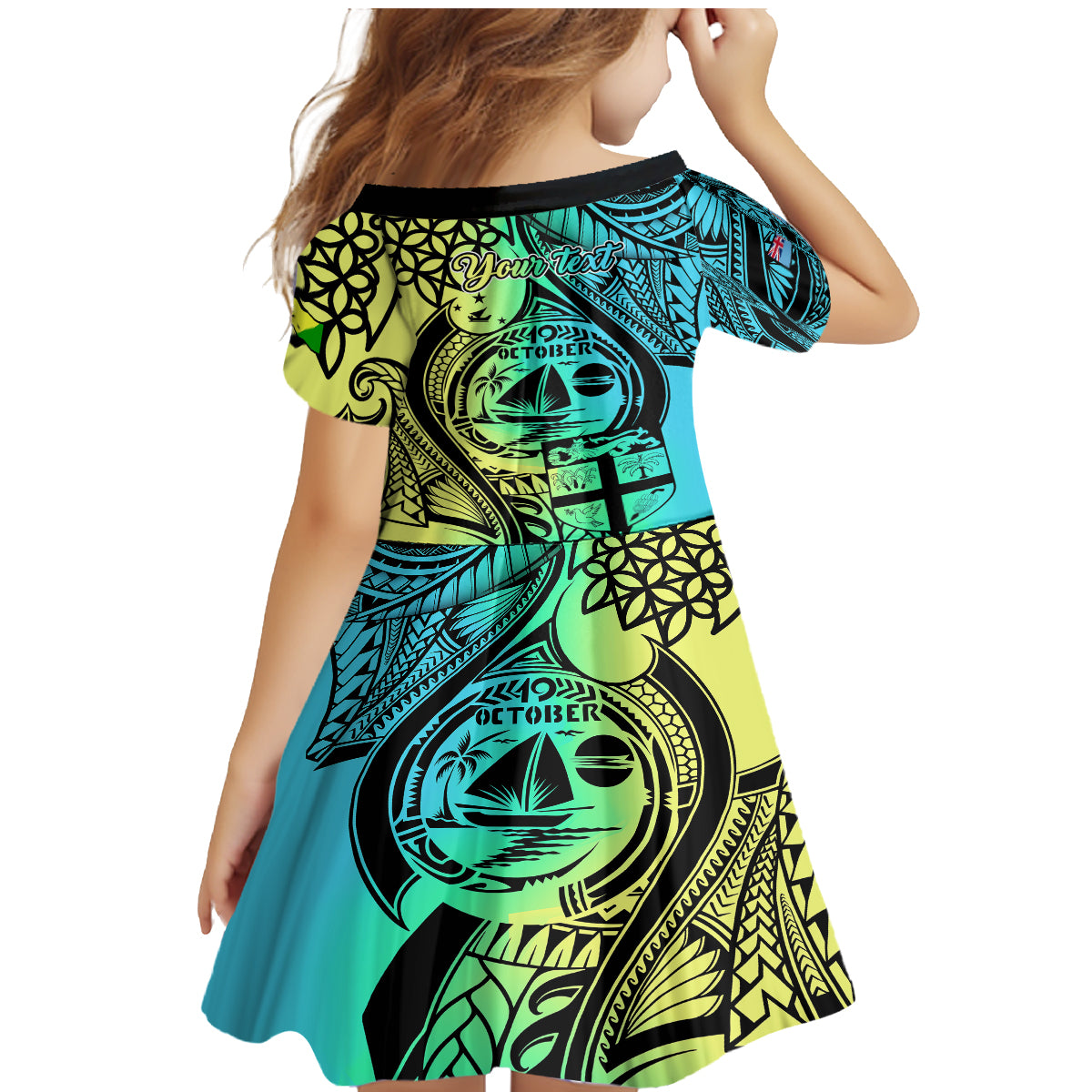 Personalised Malampa Fiji Day Family Matching Mermaid Dress and Hawaiian Shirt Vanuatu Sand Drawing With Polynesian Pattern LT9 - Wonder Print Shop