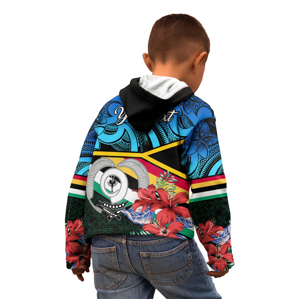 Personalised Torba Vanuatu Kid Hoodie Sand Drawing With Polynesian Pattern - Wonder Print Shop