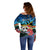Personalised Torba Vanuatu Off Shoulder Sweater Sand Drawing With Polynesian Pattern - Wonder Print Shop
