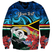 Personalised Torba Vanuatu Sweatshirt Sand Drawing With Polynesian Pattern - Wonder Print Shop