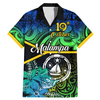 Malampa Day Family Matching Mermaid Dress and Hawaiian Shirt Vanuatu Flowers with Malampa Emblem Tribal Pattern LT9 - Wonder Print Shop