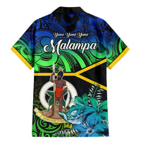 Malampa Day Family Matching Mermaid Dress and Hawaiian Shirt Vanuatu Flowers with Malampa Emblem Tribal Pattern LT9 - Wonder Print Shop