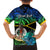Personalised Malampa Day Family Matching Puletasi Dress and Hawaiian Shirt Vanuatu Flowers with Malampa Emblem Tribal Pattern - Wonder Print Shop