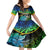 Personalised Malampa Day Family Matching Puletasi Dress and Hawaiian Shirt Vanuatu Flowers with Malampa Emblem Tribal Pattern - Wonder Print Shop