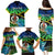 Personalised Malampa Day Family Matching Puletasi Dress and Hawaiian Shirt Vanuatu Flowers with Malampa Emblem Tribal Pattern - Wonder Print Shop
