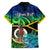 Personalised Malampa Day Family Matching Puletasi Dress and Hawaiian Shirt Vanuatu Flowers with Malampa Emblem Tribal Pattern - Wonder Print Shop