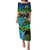 Personalised Malampa Day Family Matching Puletasi Dress and Hawaiian Shirt Vanuatu Flowers with Malampa Emblem Tribal Pattern - Wonder Print Shop