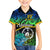 Personalised Malampa Day Family Matching Puletasi Dress and Hawaiian Shirt Vanuatu Flowers with Malampa Emblem Tribal Pattern - Wonder Print Shop
