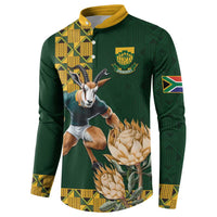 South Africa Rugby History World Champions Button Sweatshirt Springboks Make History LT9 - Wonder Print Shop