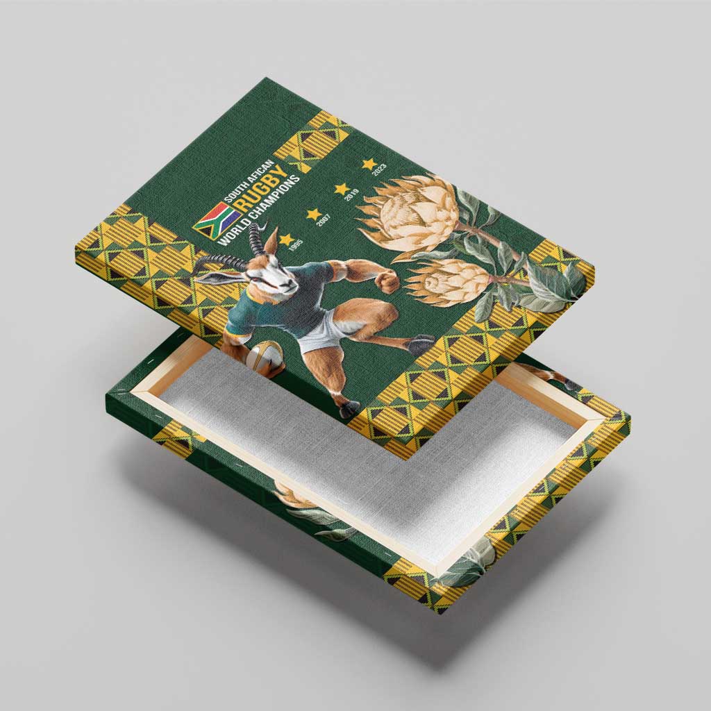 South Africa Rugby History World Champions Canvas Wall Art Springboks Make History LT9 - Wonder Print Shop