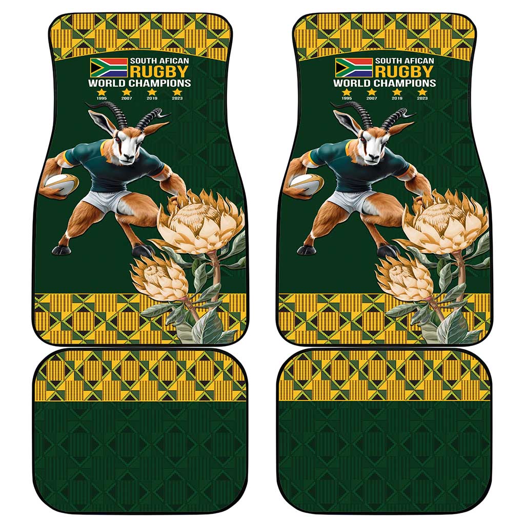 South Africa Rugby History World Champions Car Mats Springboks Make History LT9 - Wonder Print Shop