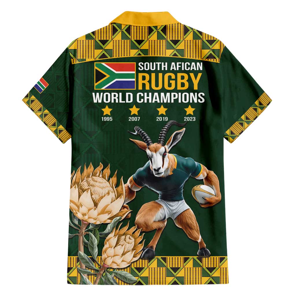 South Africa Rugby History World Champions Family Matching Long Sleeve Bodycon Dress and Hawaiian Shirt Springboks Make History LT9 - Wonder Print Shop