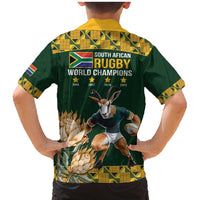 South Africa Rugby History World Champions Family Matching Mermaid Dress and Hawaiian Shirt Springboks Make History LT9 - Wonder Print Shop
