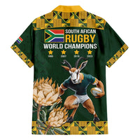 South Africa Rugby History World Champions Family Matching Off Shoulder Maxi Dress and Hawaiian Shirt Springboks Make History LT9 - Wonder Print Shop