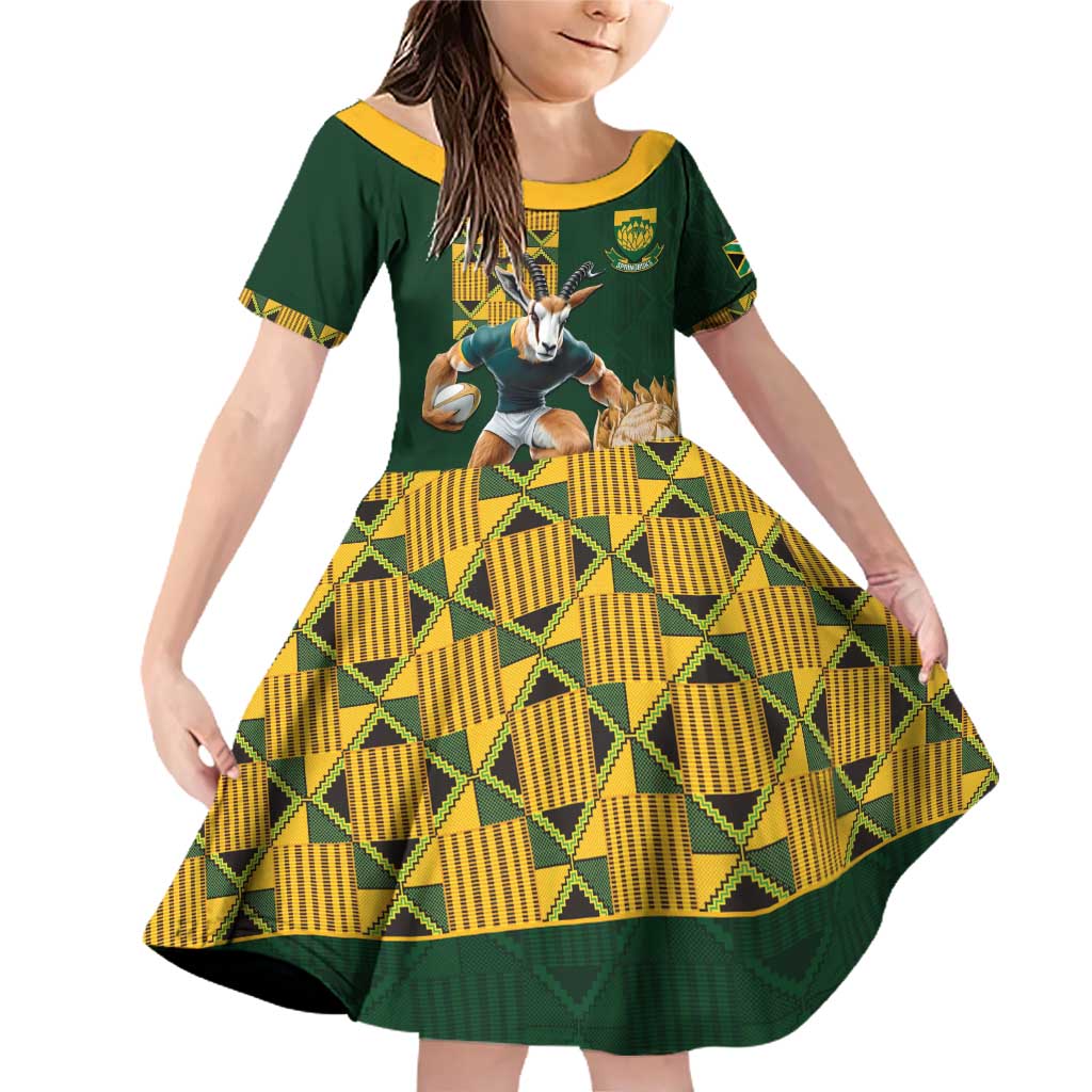 South Africa Rugby History World Champions Family Matching Off Shoulder Short Dress and Hawaiian Shirt Springboks Make History LT9 - Wonder Print Shop
