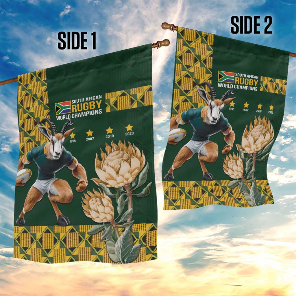 South Africa Rugby History World Champions Garden Flag Springboks Make History - Wonder Print Shop