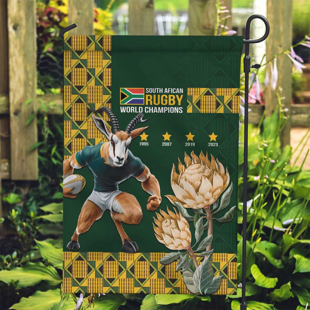 South Africa Rugby History World Champions Garden Flag Springboks Make History - Wonder Print Shop