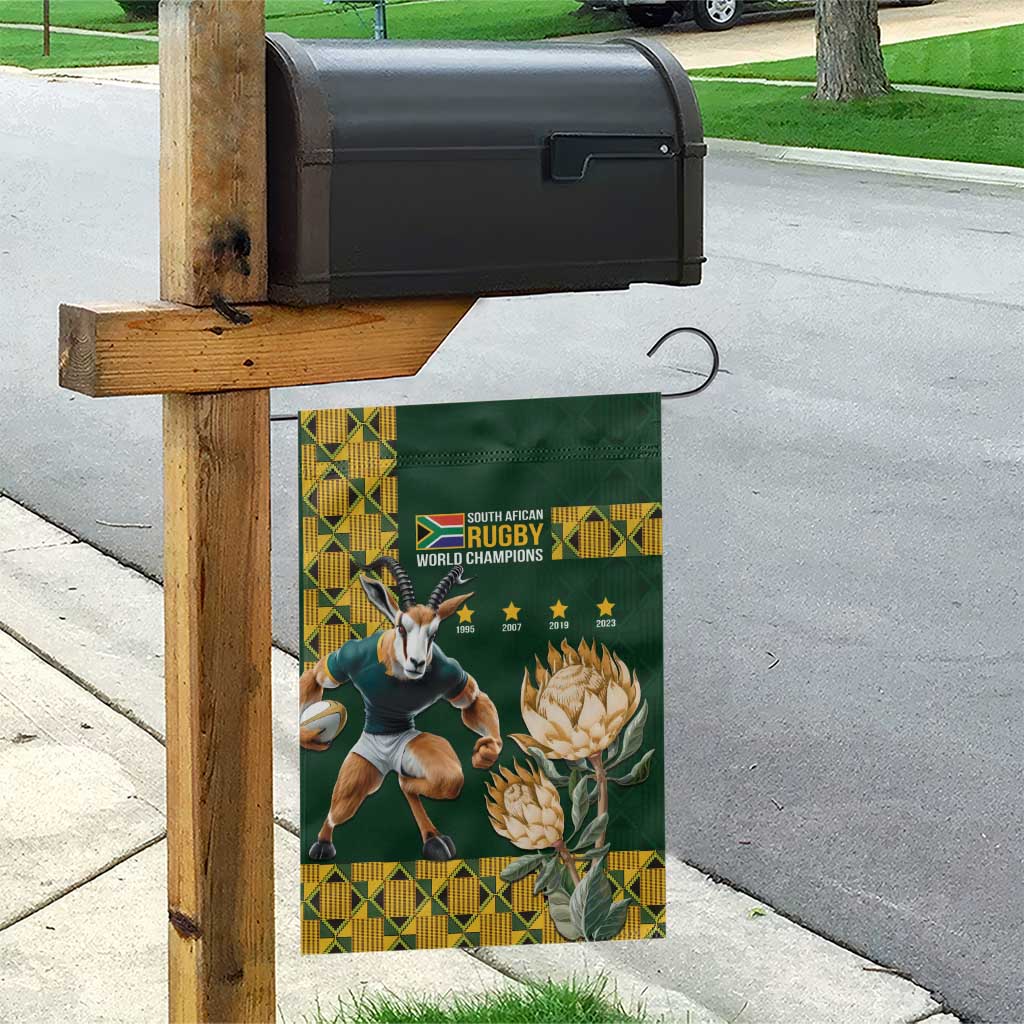 South Africa Rugby History World Champions Garden Flag Springboks Make History - Wonder Print Shop